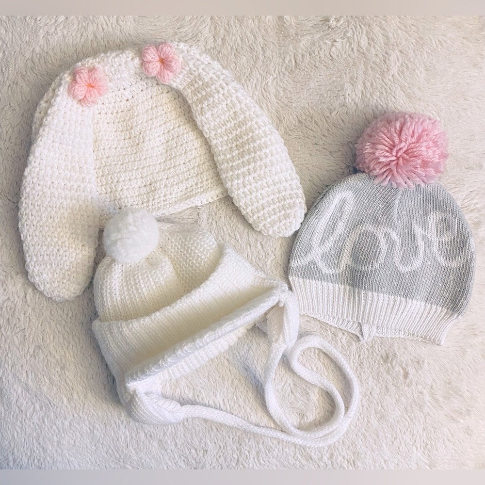 Knitted Baby Hats Sibling Bundle - Picture 7 of 7